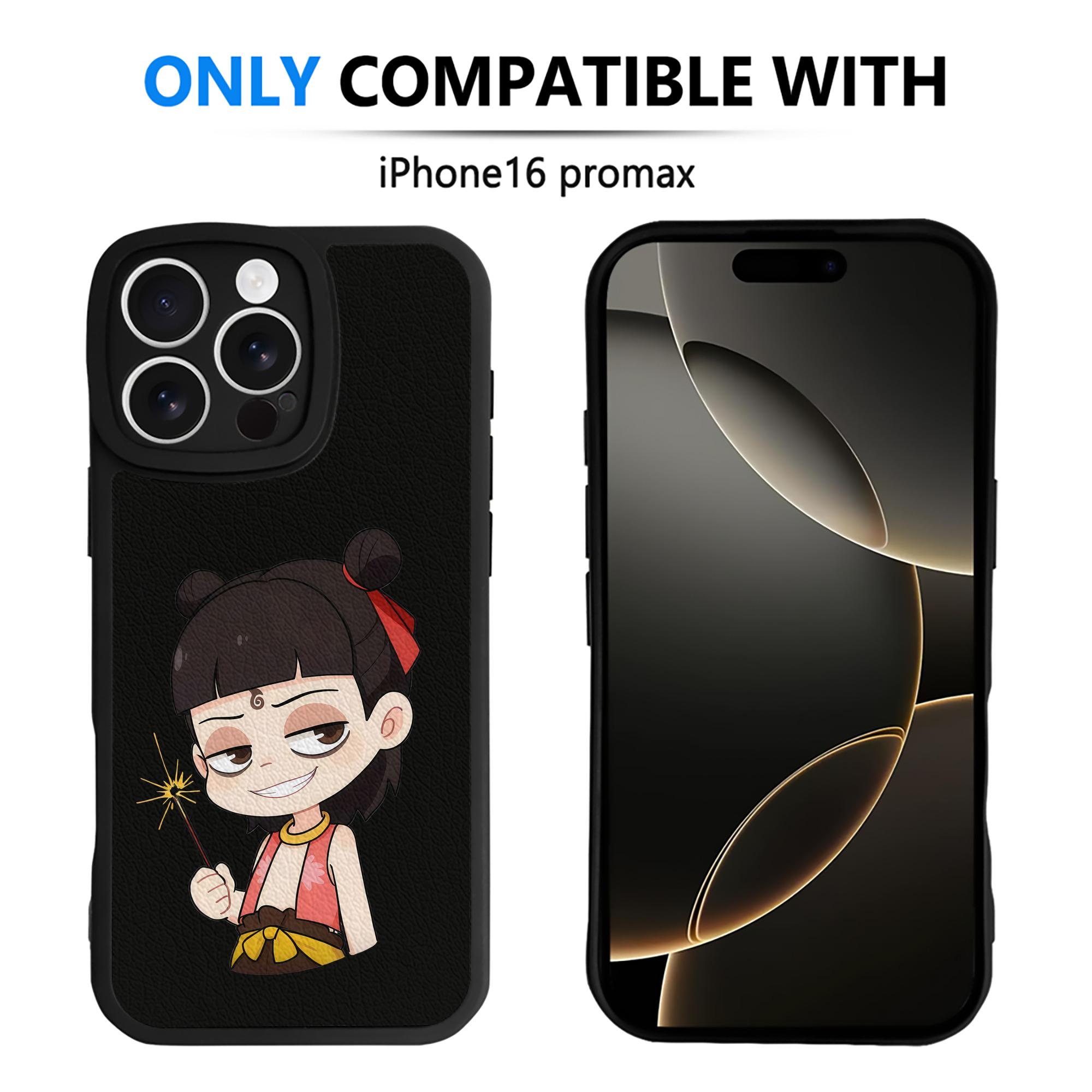 （画像用） Ne Zha 2 ナタ 魔童の大暴れ 【iPhone 16シリーズ対応】シリコンスマホケース（レザー調） 材質：シリコン